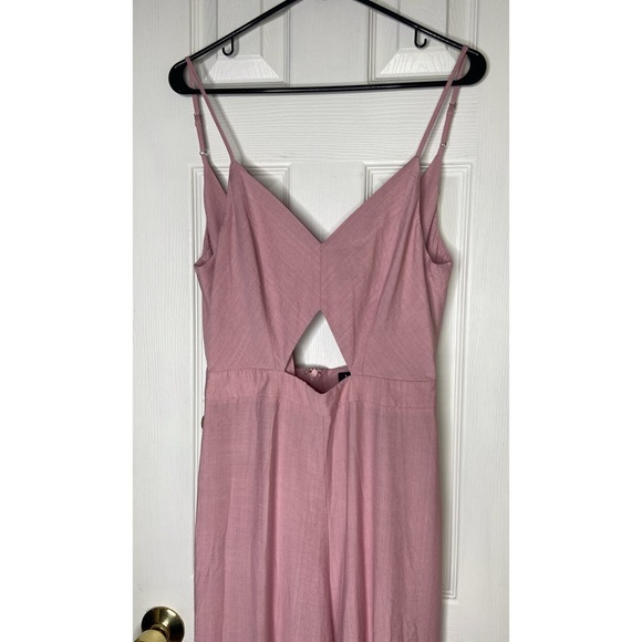 Lulu’s Imagine That Mauve Pink Tie-Back Cutout Culotte Jumpsuit Size Medium - Picture 3 of 7